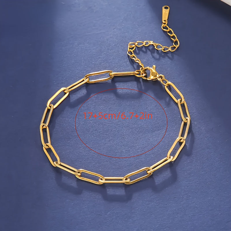 Heartline Gleam - Elegantes Titanarmband für den Tag und das Date am Abend