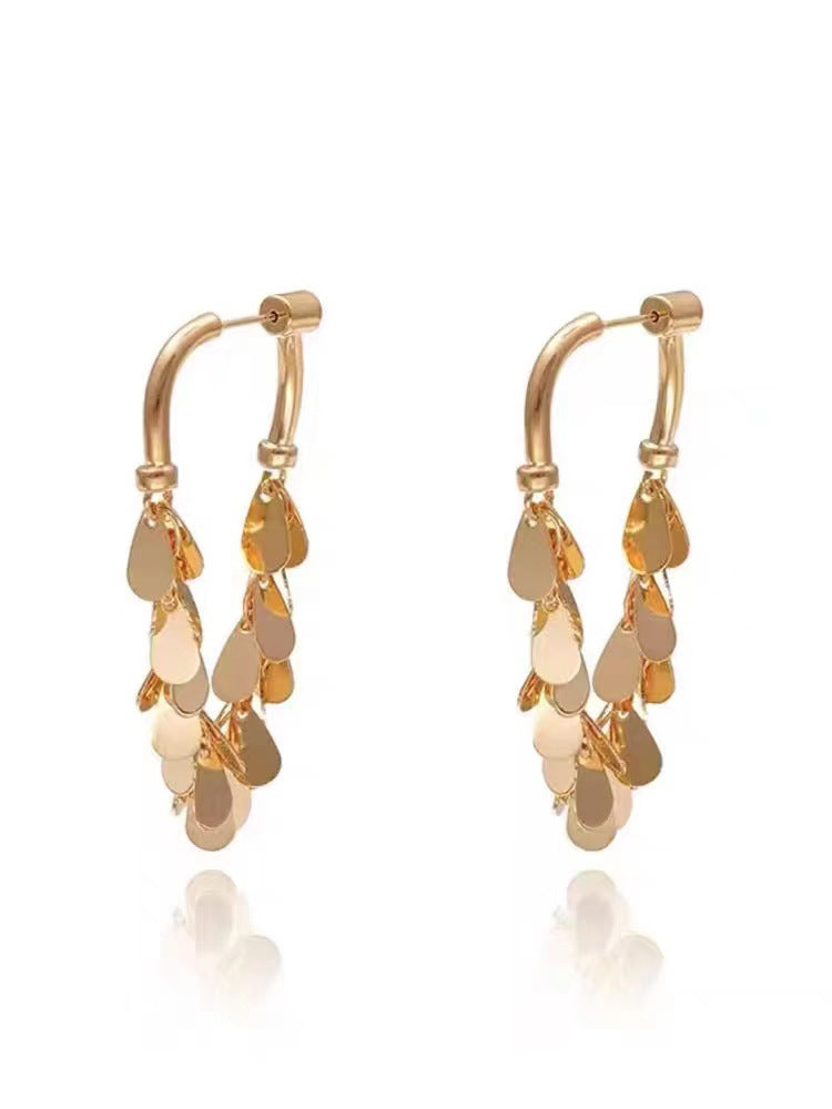 Pailletten-Ohrringe mit Quasten