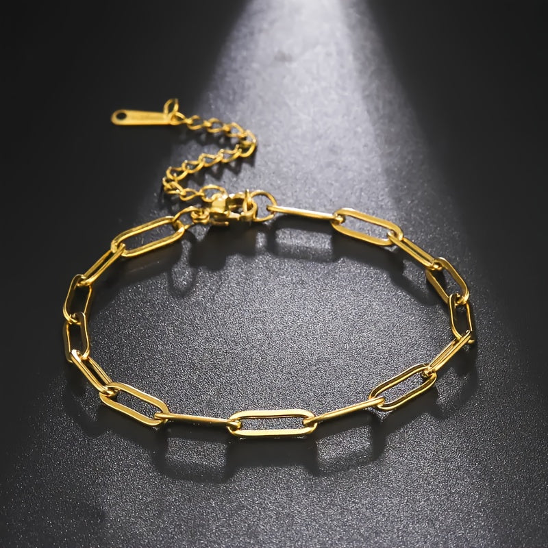 Heartline Gleam - Elegantes Titanarmband für den Tag und das Date am Abend