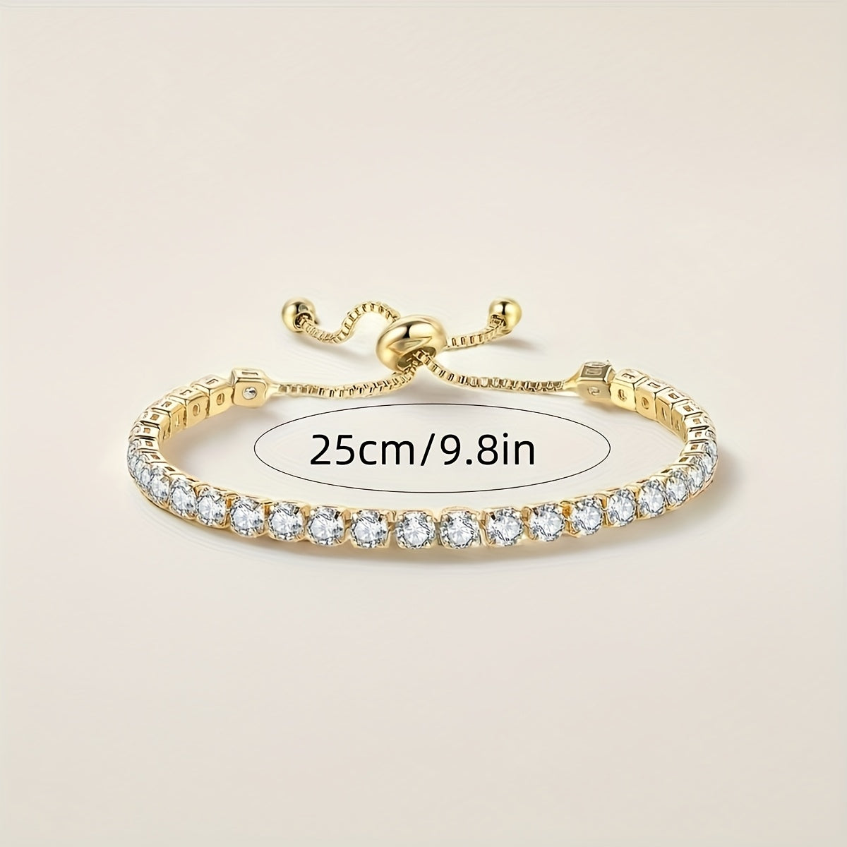 Crystal Embrace Klassisches verstellbares Tennisarmband für alle Anlässe