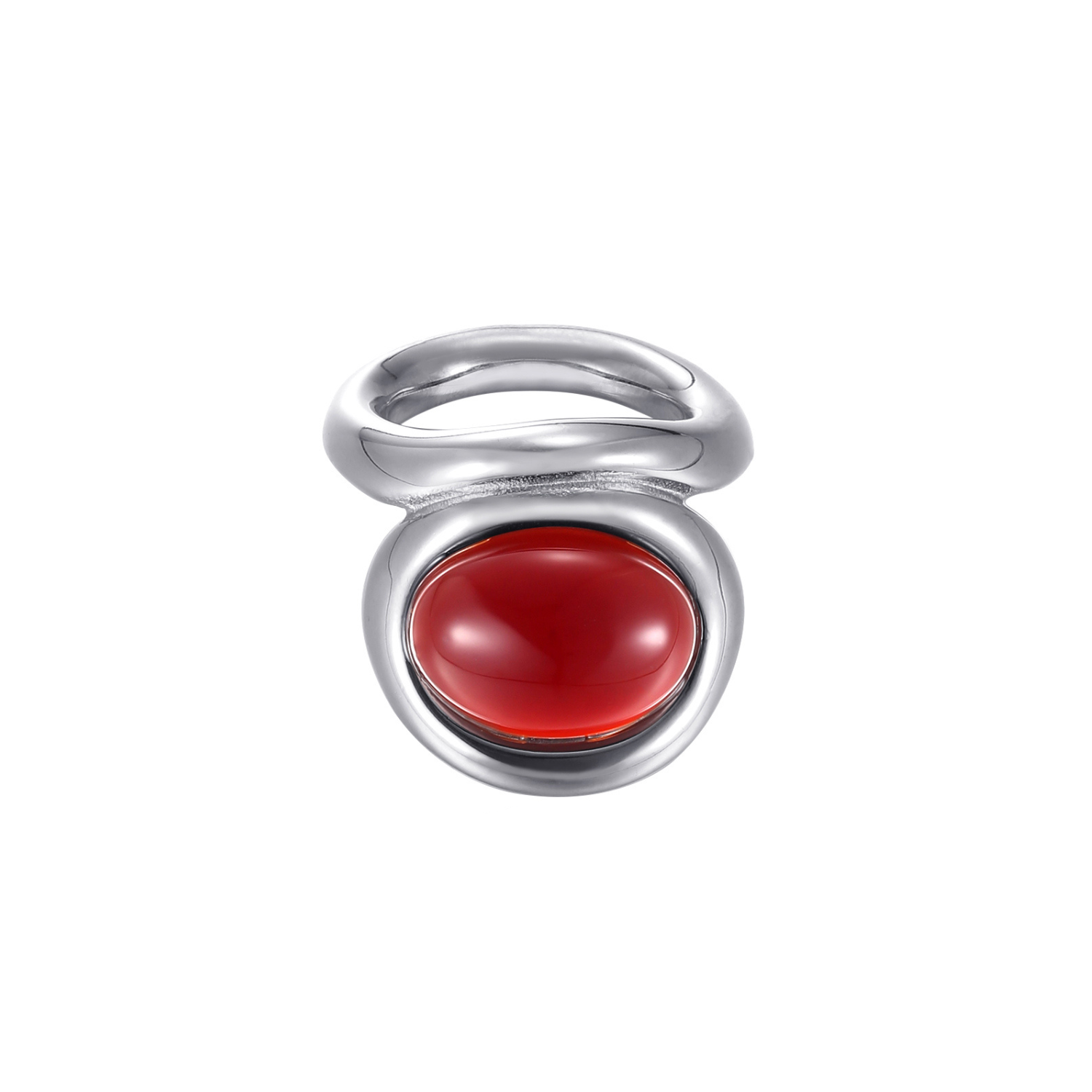 AUSDRUCKSSTARKER COCKTAILRING ROT