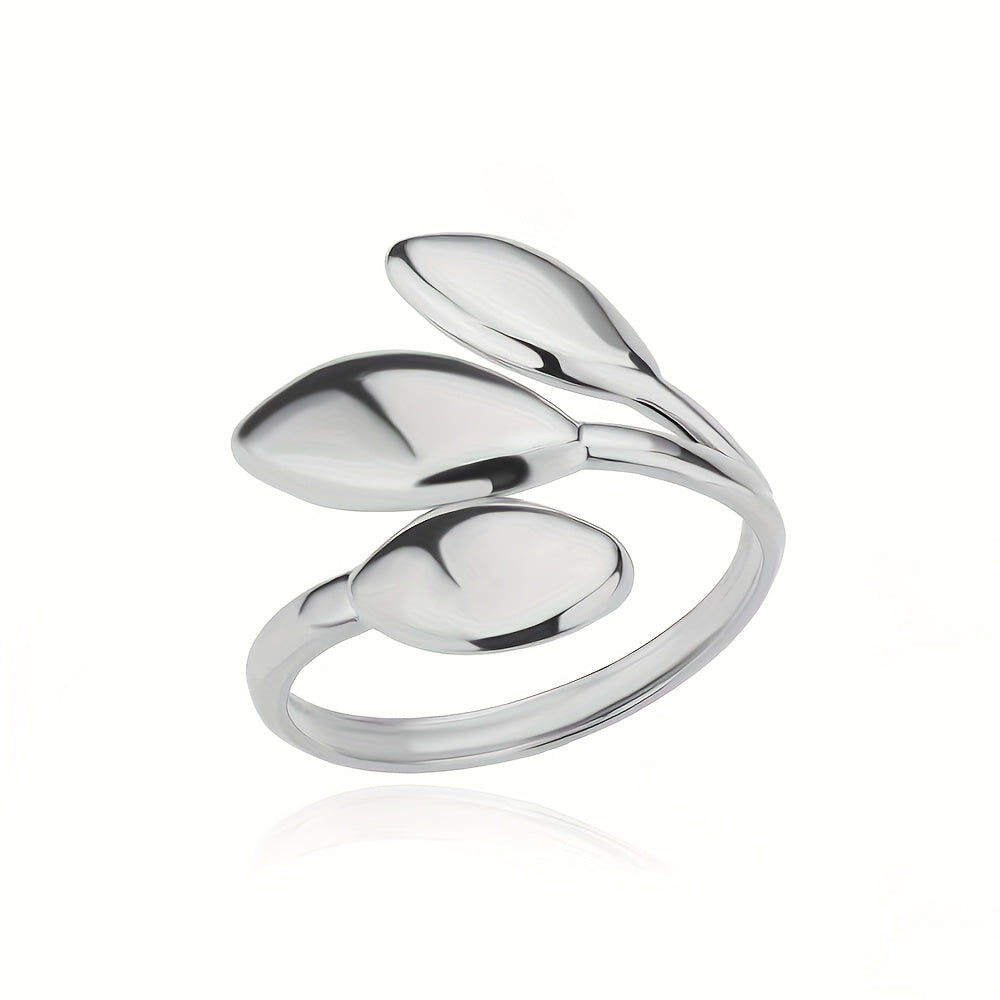 Whispering Willow Elegante Blatt Design Aussage Ring