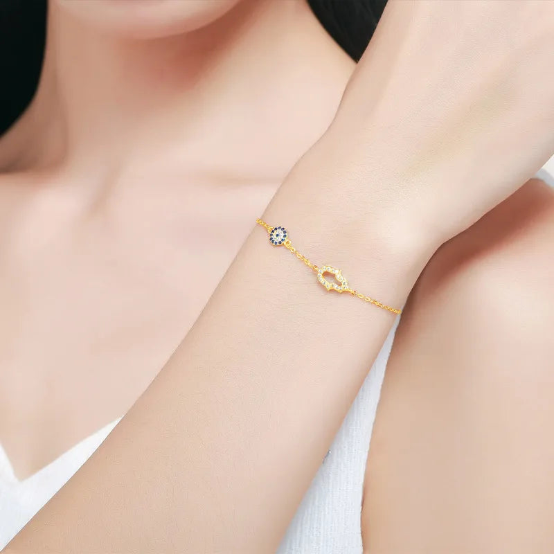 Das Aurora Evil Eye Armband - Golden