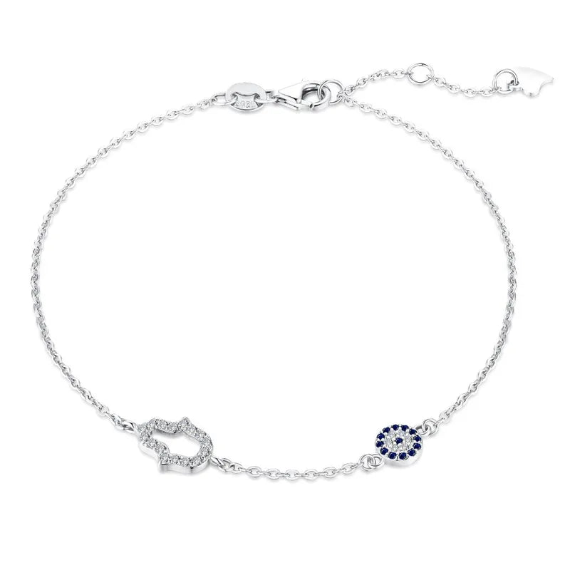 Das Aurora Evil Eye Armband - Silber - Eleganter Schutz