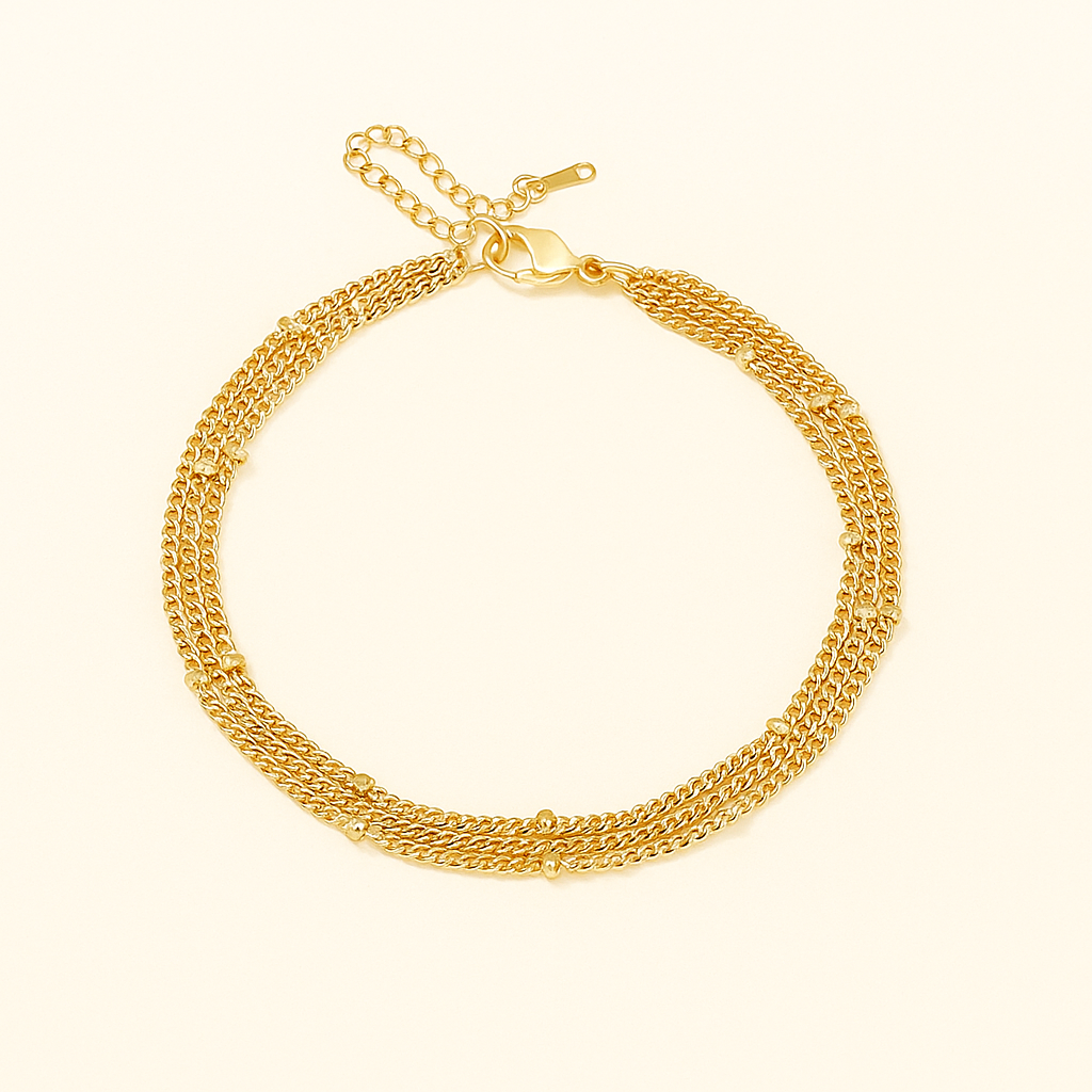 Elegantes minimalistisches Perlenkettenarmband - einfach und vielseitig