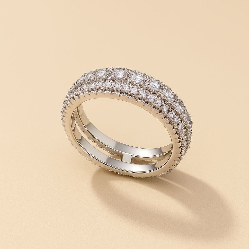 Luxuriöser Unisex Avant-Garde Ring für Männer und Frauen