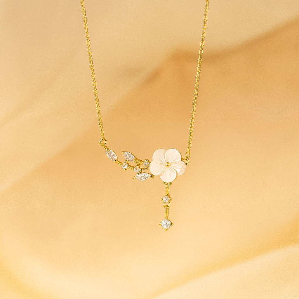 Luxuriöse Kamelien-Quasten-Anhänger-Halskette