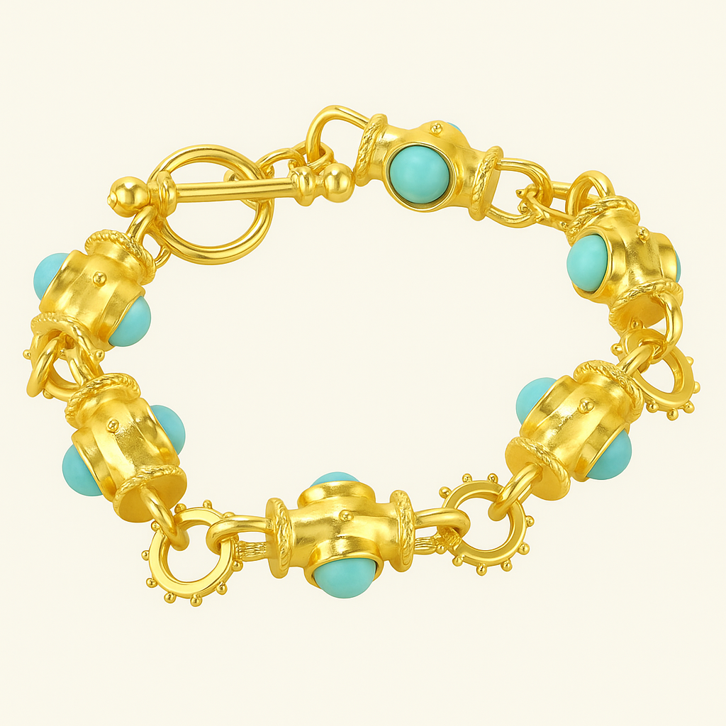 Boho-Türkis-Gliederarmband