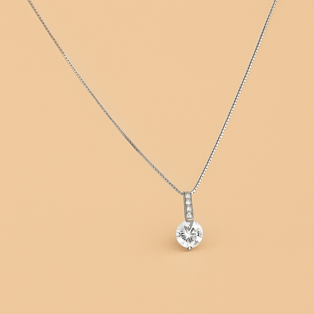 Geometrische Strass-Anhänger-Halskette – Schlüsselbeinkette für Frauen