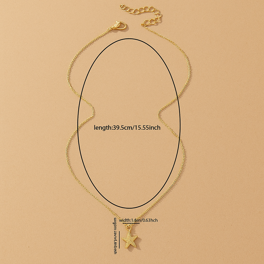 Summer Vibes Halskette - Seestern-Anhänger aus Gold
