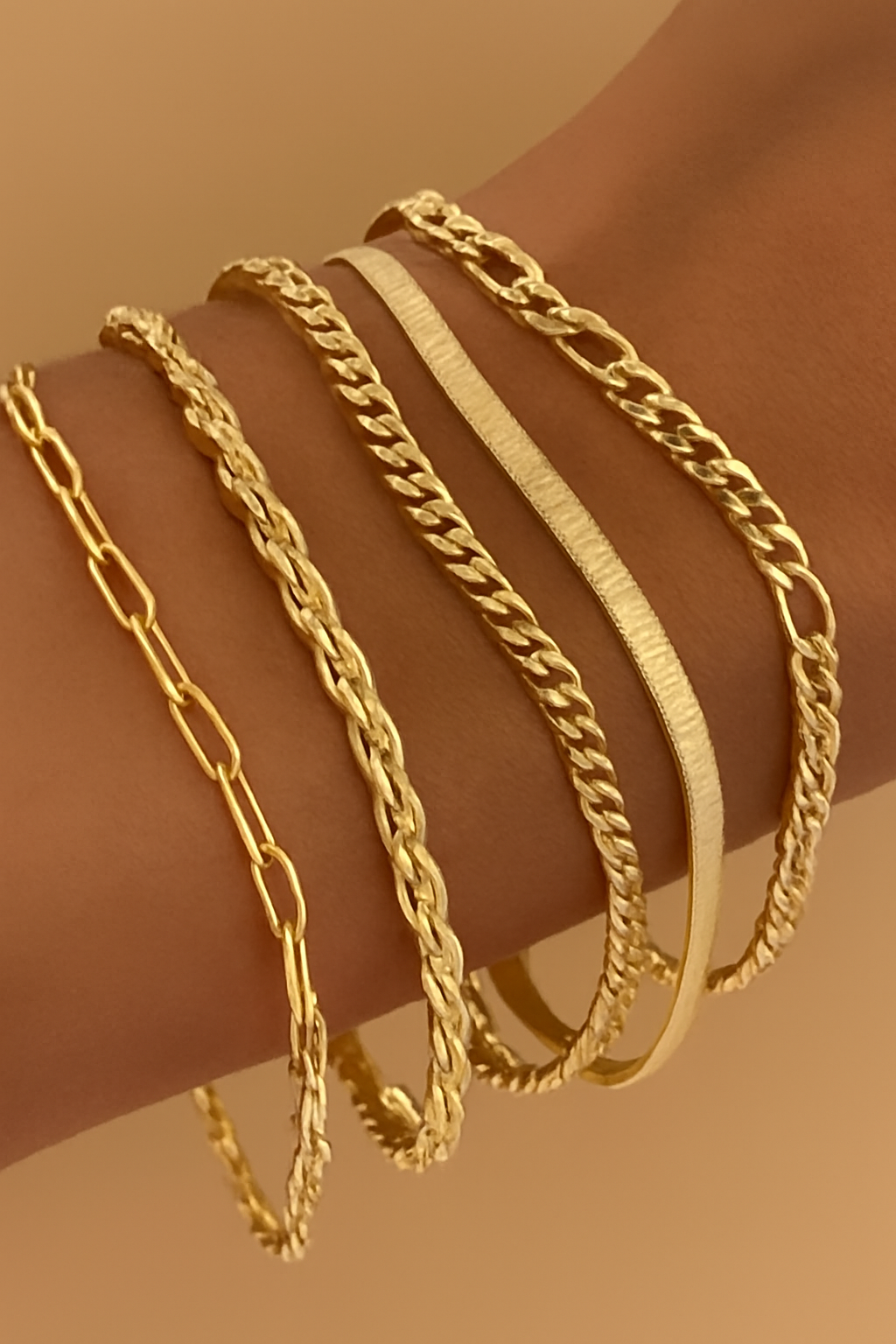 Vergoldetes Armband Set - 5 Teile
