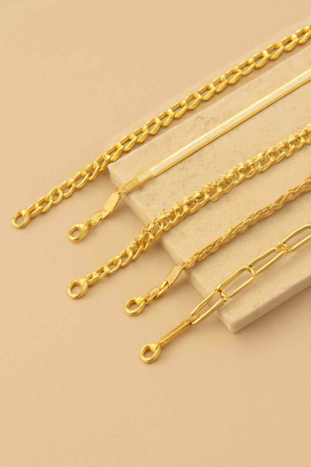Vergoldetes Armband Set - 5 Teile