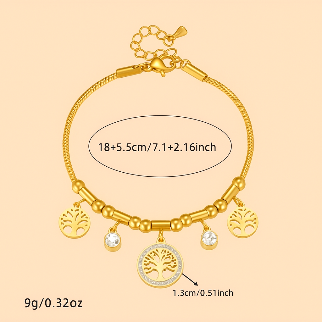 Aurora | Baum des Lebens Charm-Armband