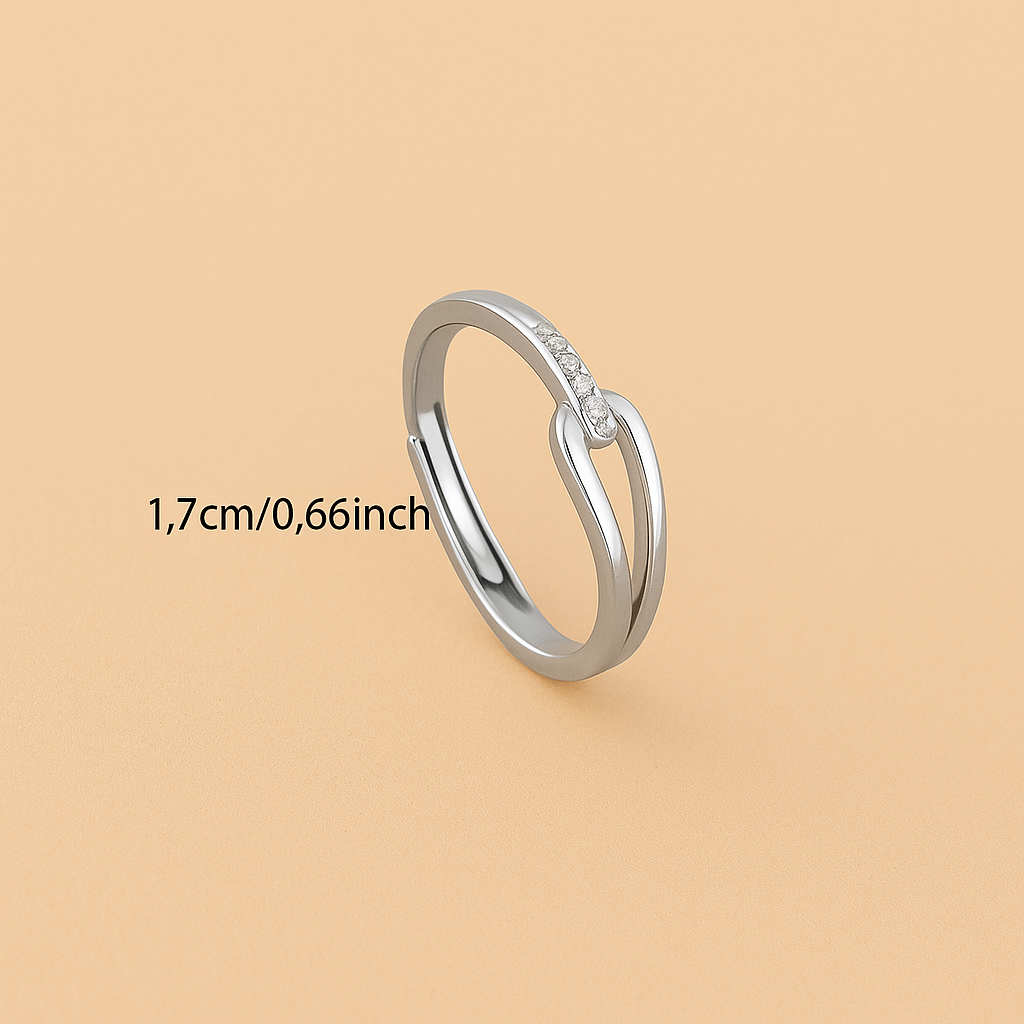 Silber Ring - Mikro-Pavé Zirkonia Design