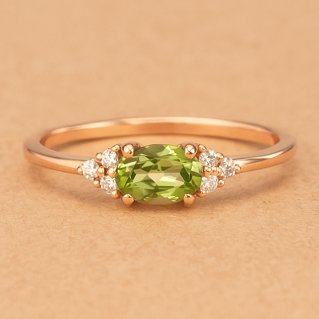 Claire Minimalistischer mehrfarbiger Inlay-Ring