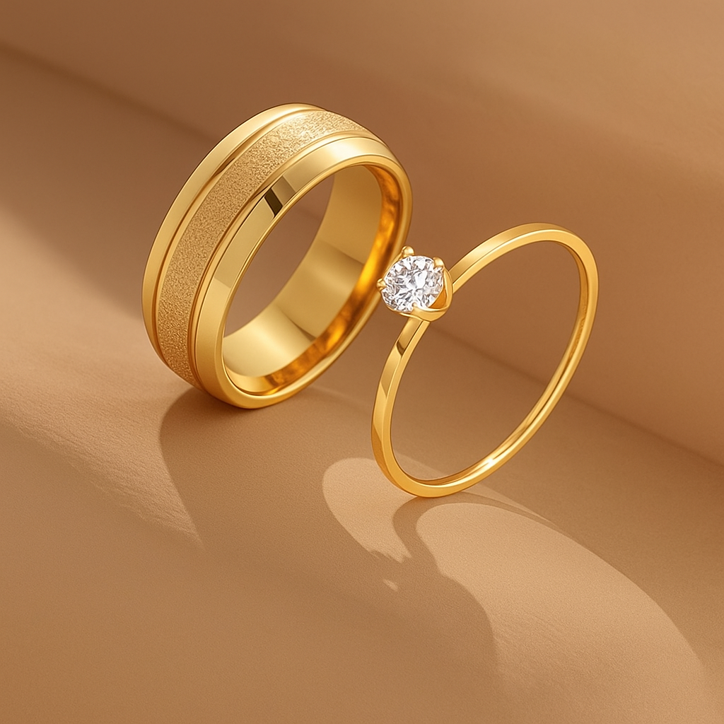 2-Piece Matching Rings - Schmuck für Paare