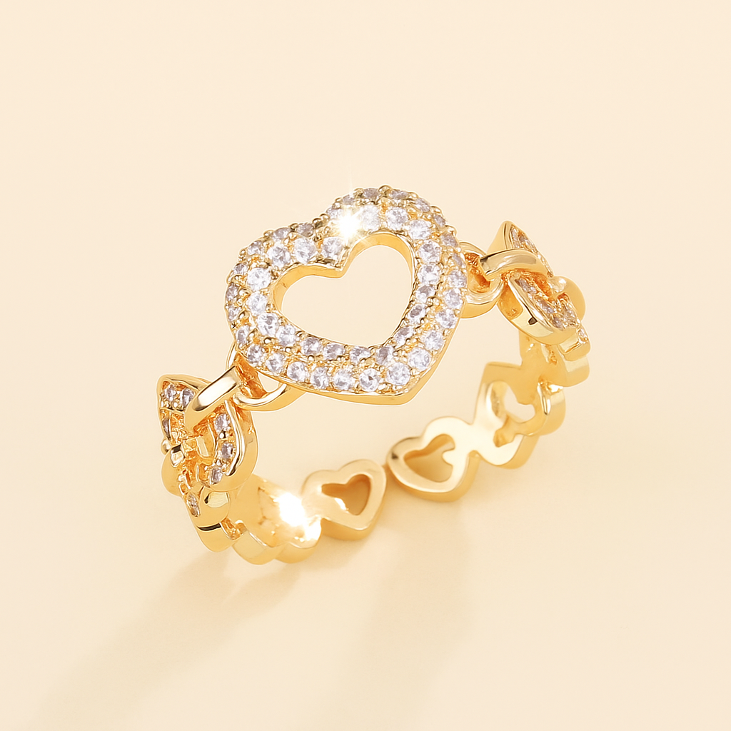 Gedurfde Hard Statement Ring - Fonkelende Synthetische Zirkonia