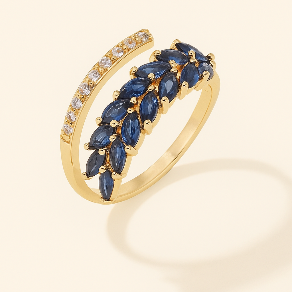 Schickes, minimalistisches Funkeln - zweifarbiger Zirkonia-Akzent