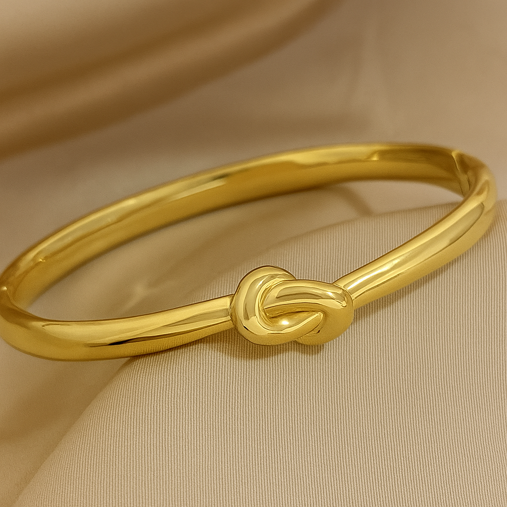 Minimalistisches Goldarmband - schickes Knoten-Design für Frauen