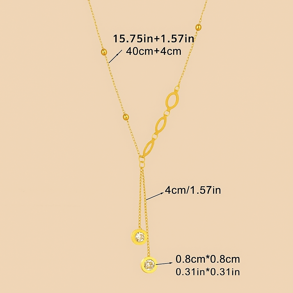 Luxuriöser Goldkreis-Anhänger - Trendige Retro-Halskette für Frauen