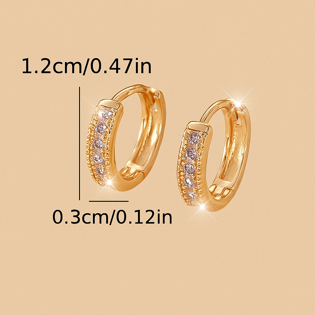 Elegante Damen-Ohrringe mit funkelnden Zirkonias