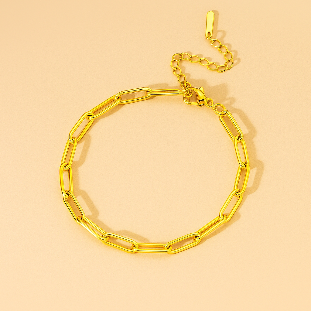 Heartline Gleam - Elegantes Titanarmband für den Tag und das Date am Abend