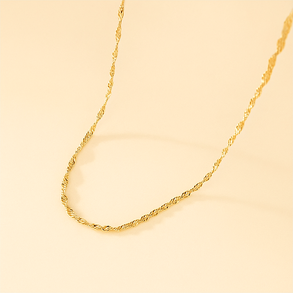 Ripple Gleam Elegante Wasserwelle Halskette für Sie