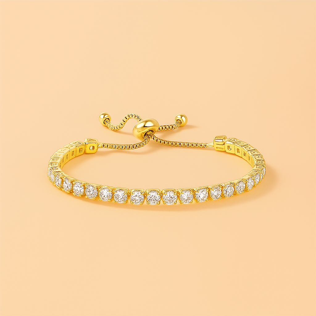 Crystal Embrace Klassisches verstellbares Tennisarmband für alle Anlässe