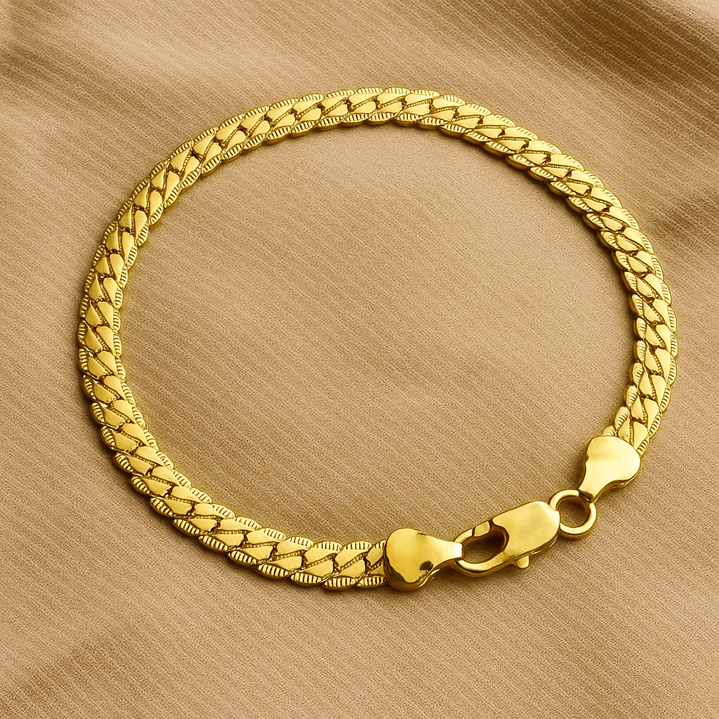 Einfaches Armband aus vergoldetem Kupfer