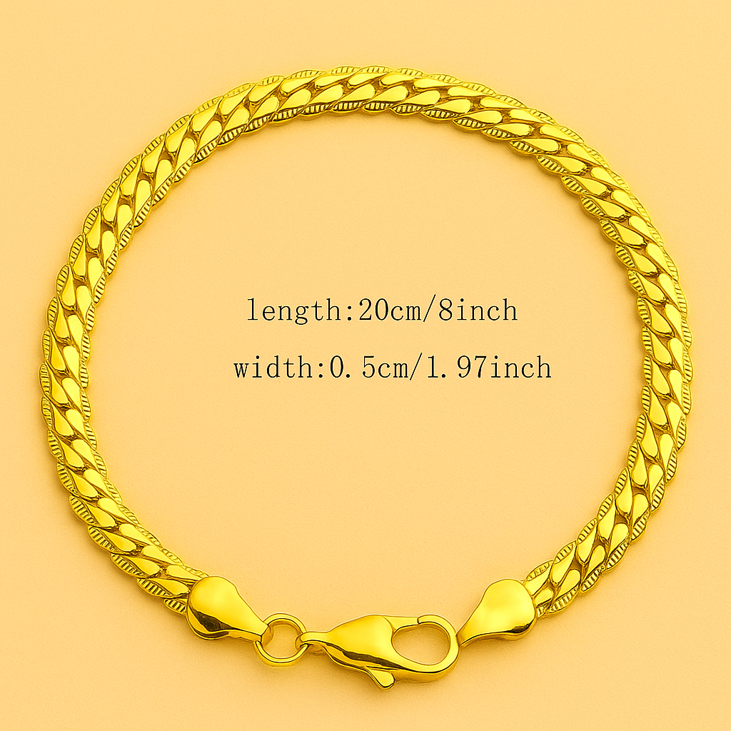 Einfaches Armband aus vergoldetem Kupfer