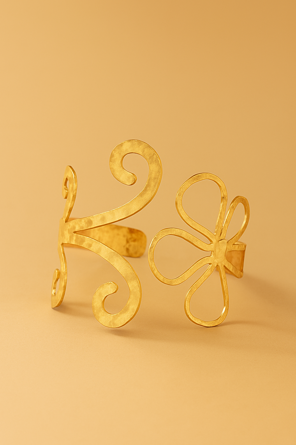 Geometrische Blumen verstellbares Armband & Ring-Set Schmuck