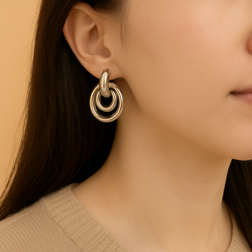 Vintage Gold Geometrische Ohrstecker für Frauen