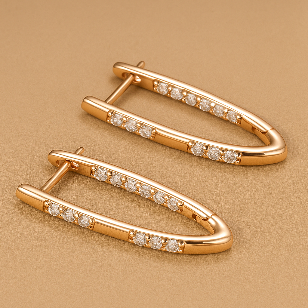 Elegante weiße Cubic Zirkonia Ohrringe - Zeitloser Luxus