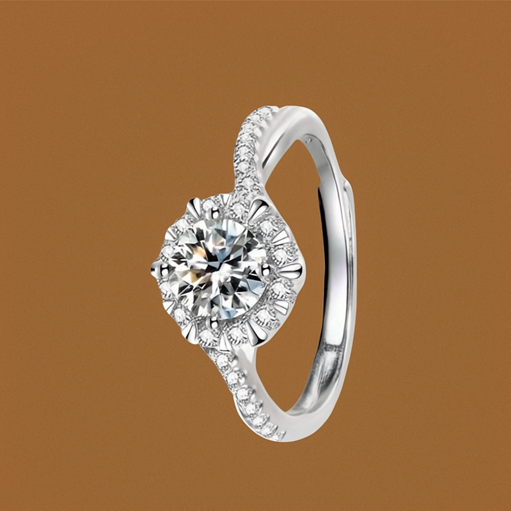 Lara Verstellbarer herzförmiger Edelsteinring