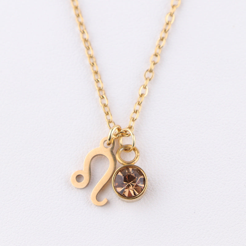 Kosmische Sternzeichen Strass Mini Halskette