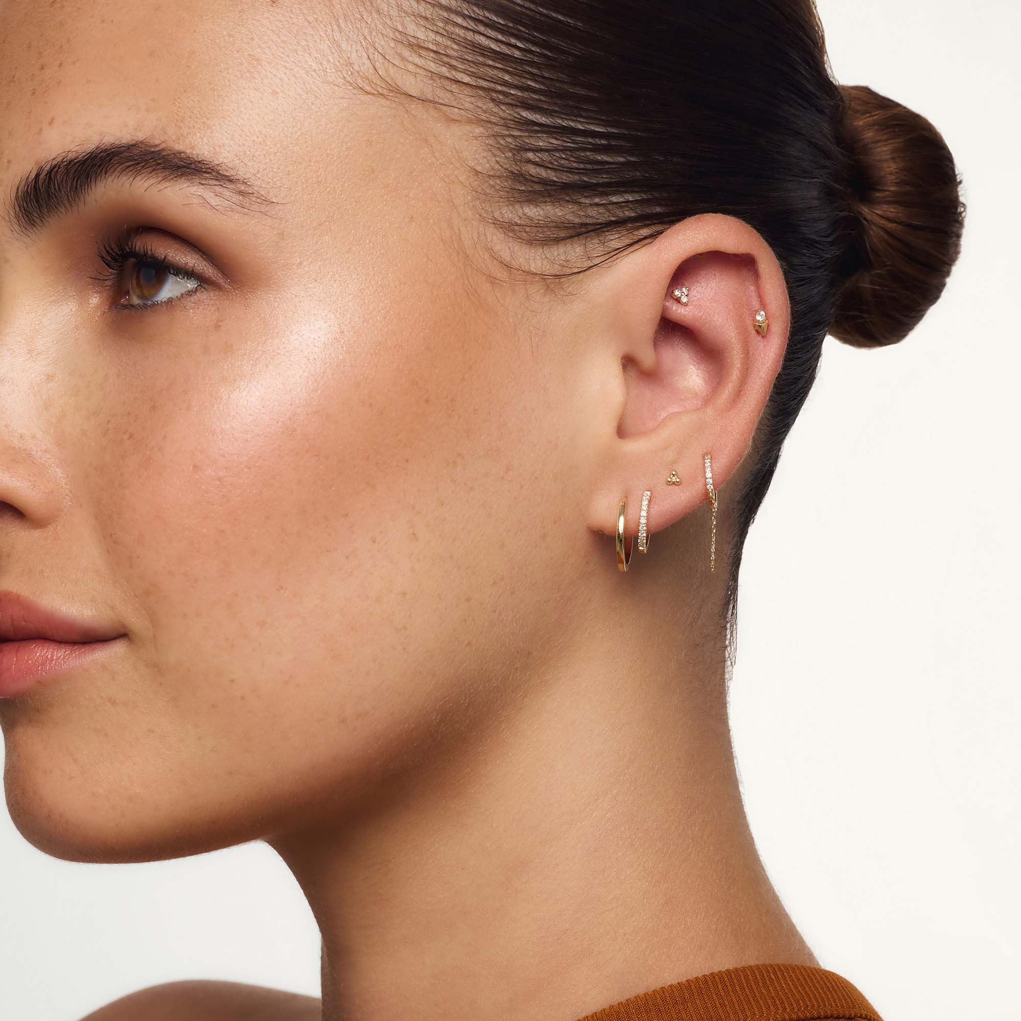 Einzelner Huggie (1 2mm) | Gold