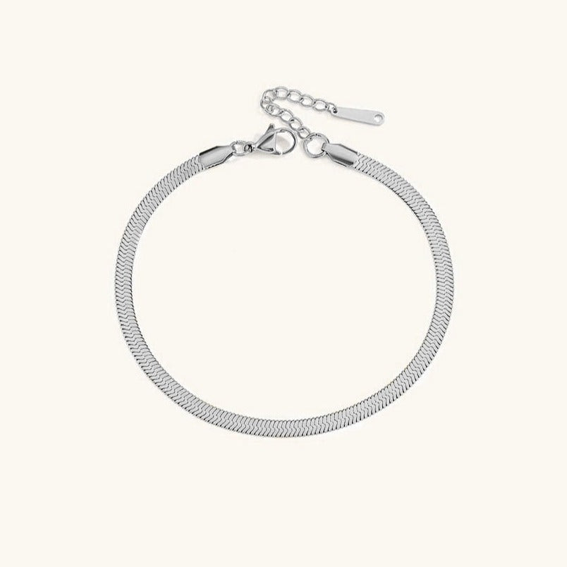 Gia Gold Herringbone Fußkettchen