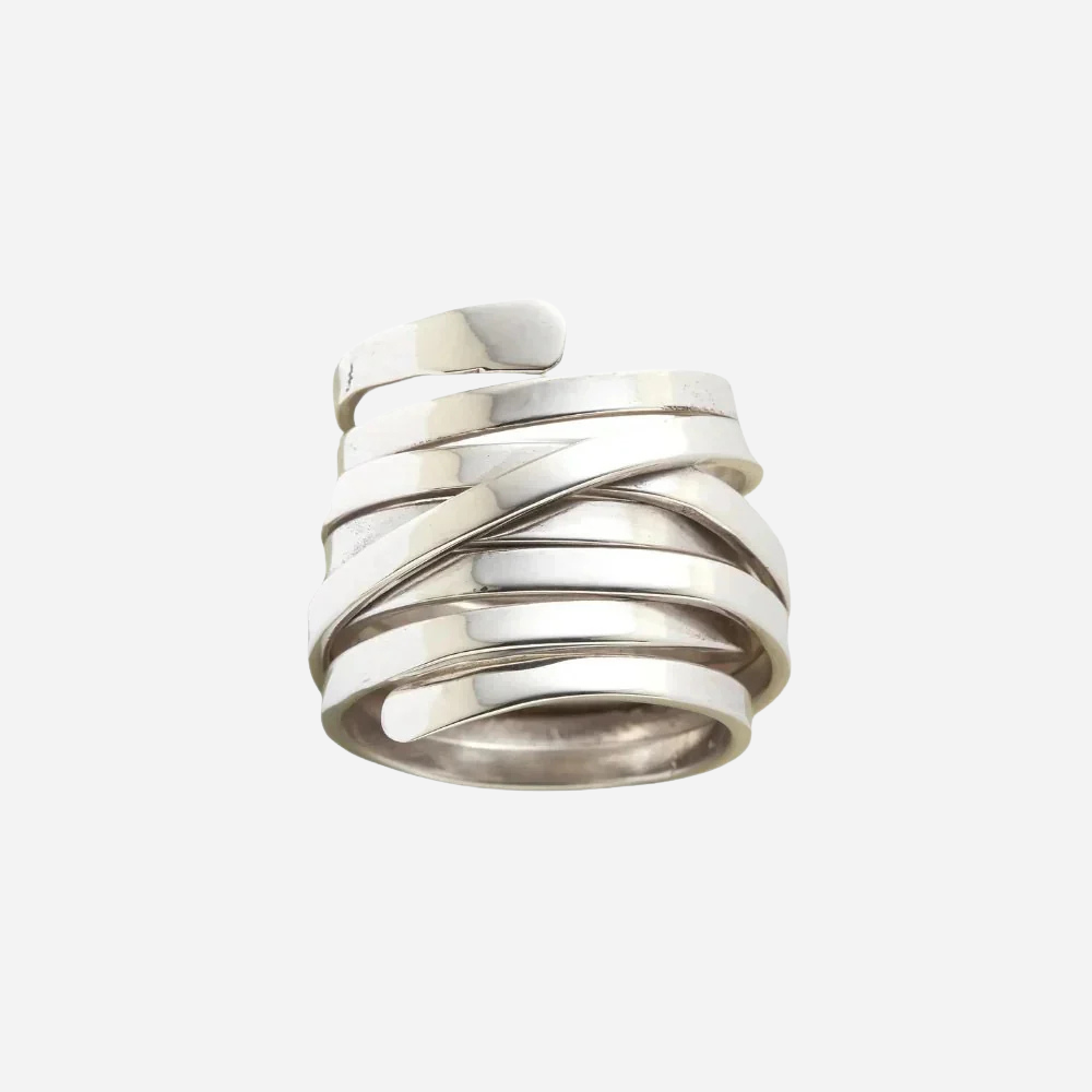 Hazel | Vintage dicke Schicht Silber Ring
