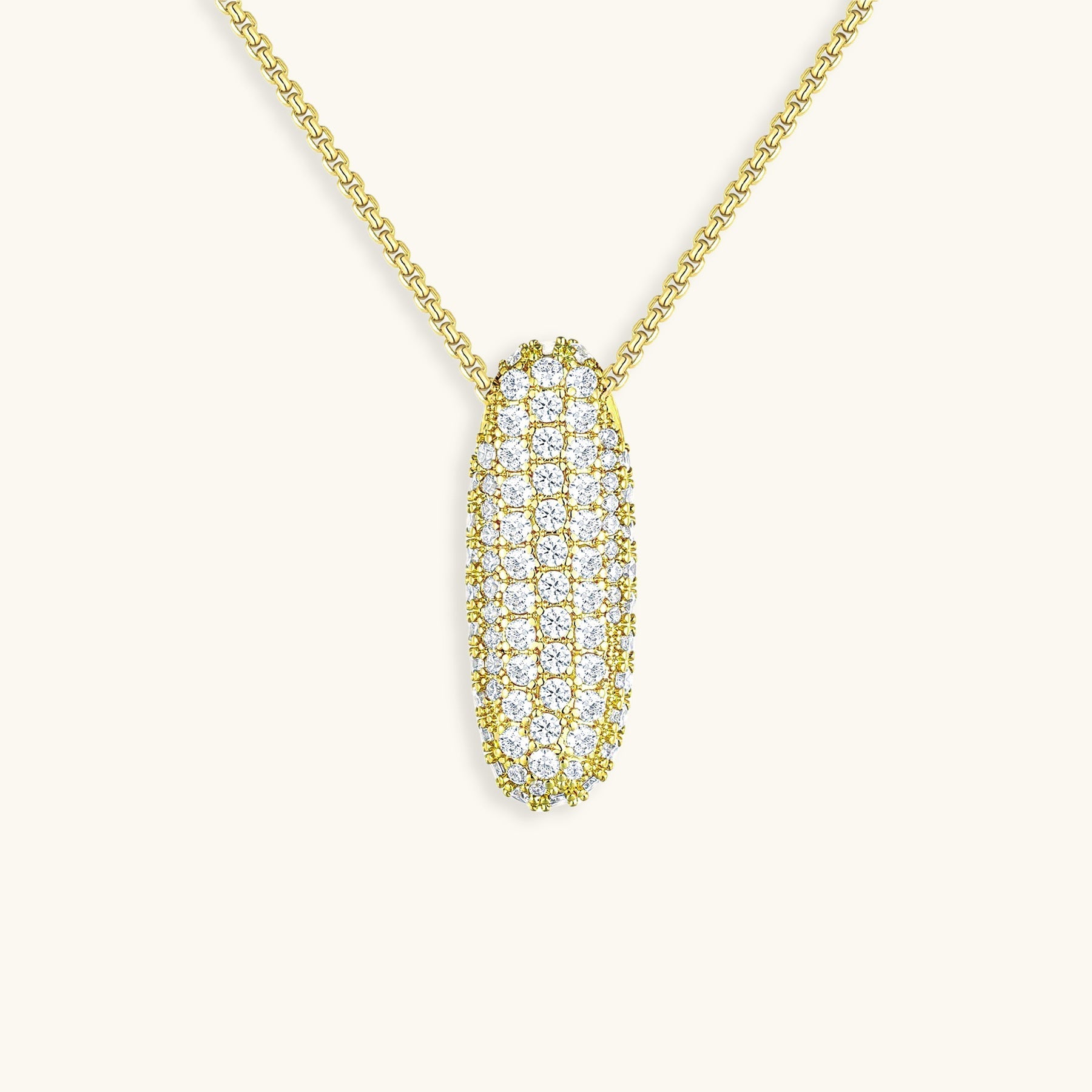 Bubble Initial Diamond Halskette