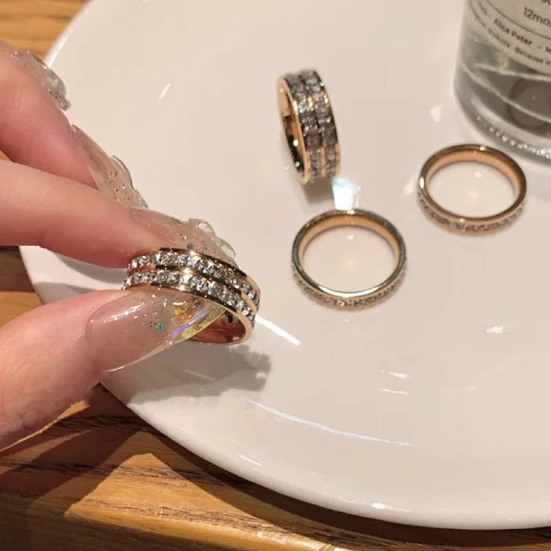 Volldiamant-Ring aus Titan