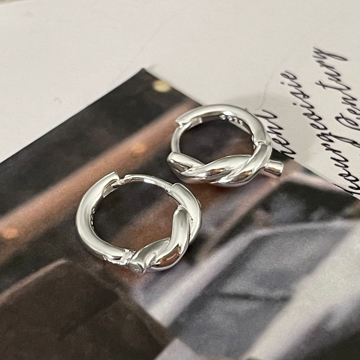 Luna Sleeper Ohrringe - Silber