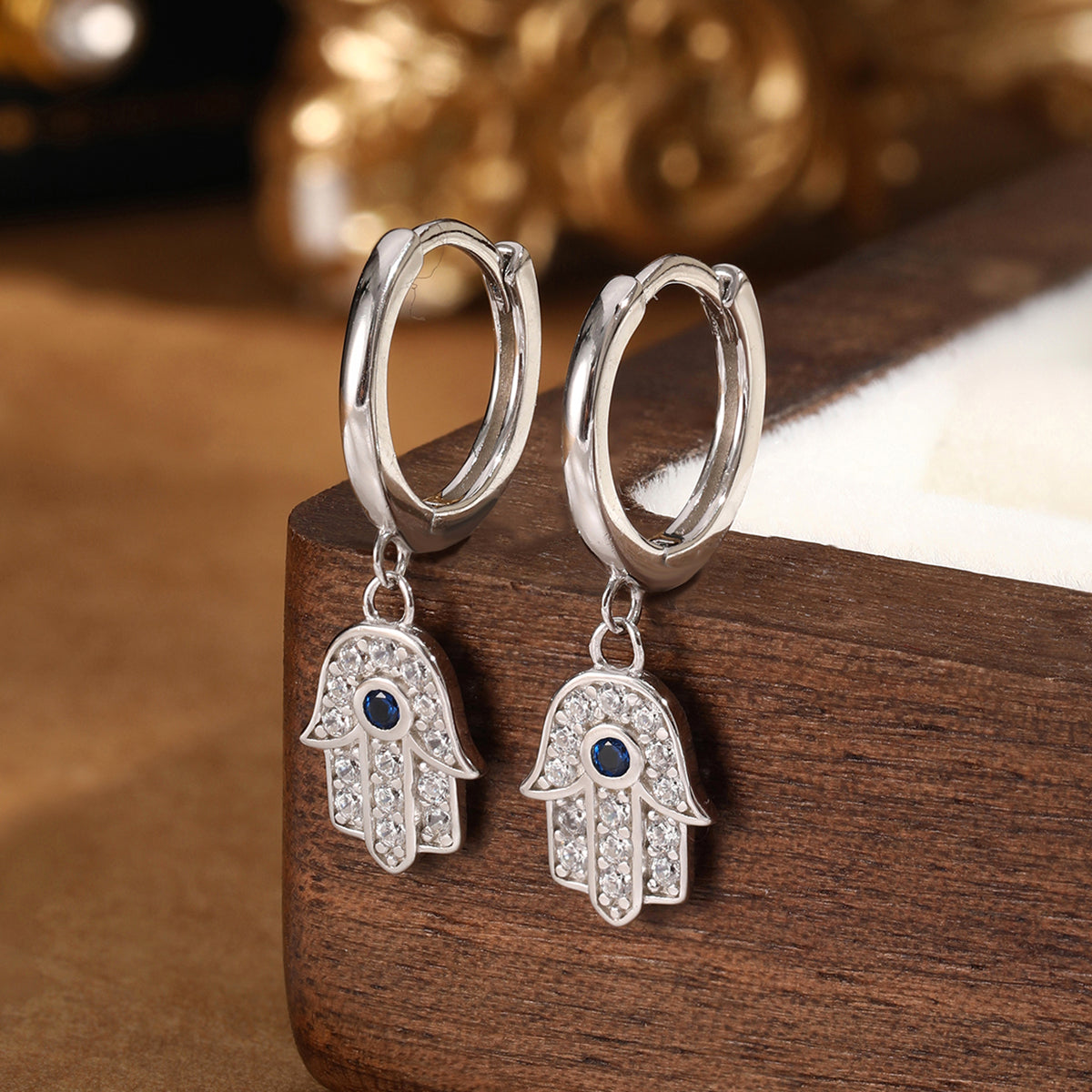 Batya Hamsa Huggies - Silber