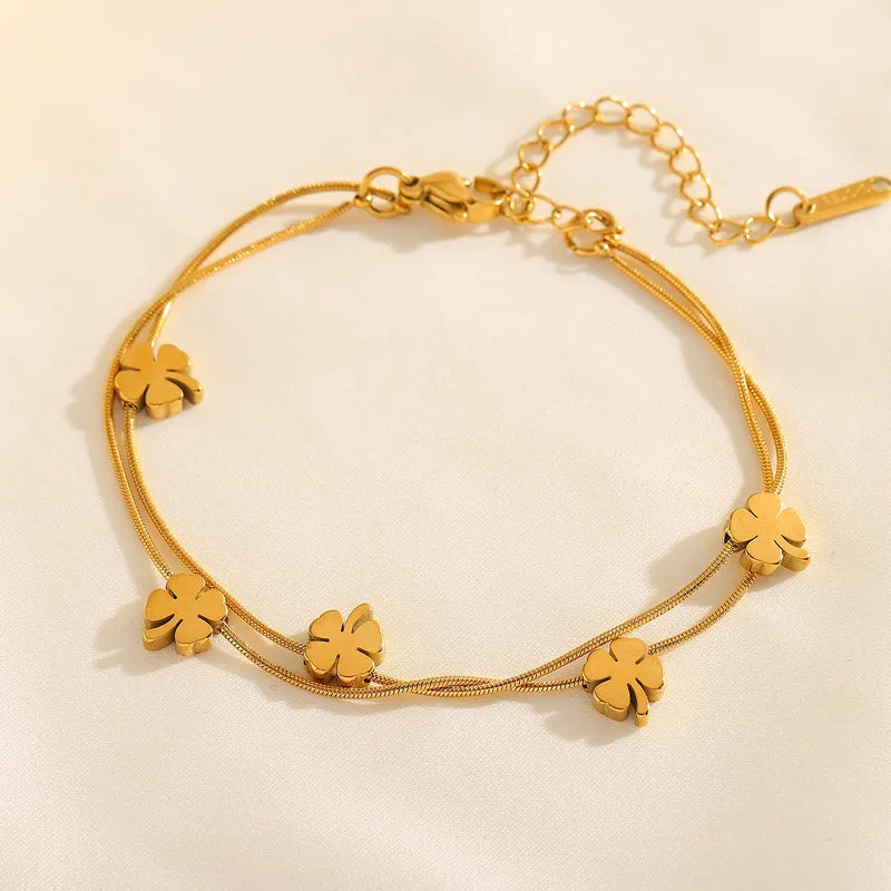 Neve Kleeblatt-Charme-Armband