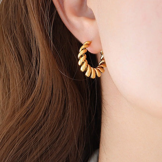Aurum Gold Twist-Ohrringe