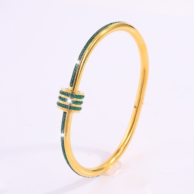 Tessandra Virelli Armband Grün | Gold