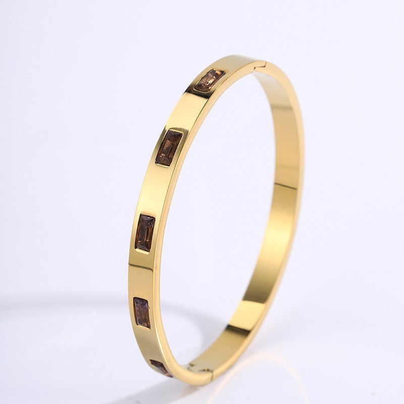Renata Scarlatti Armband Braun | Gold
