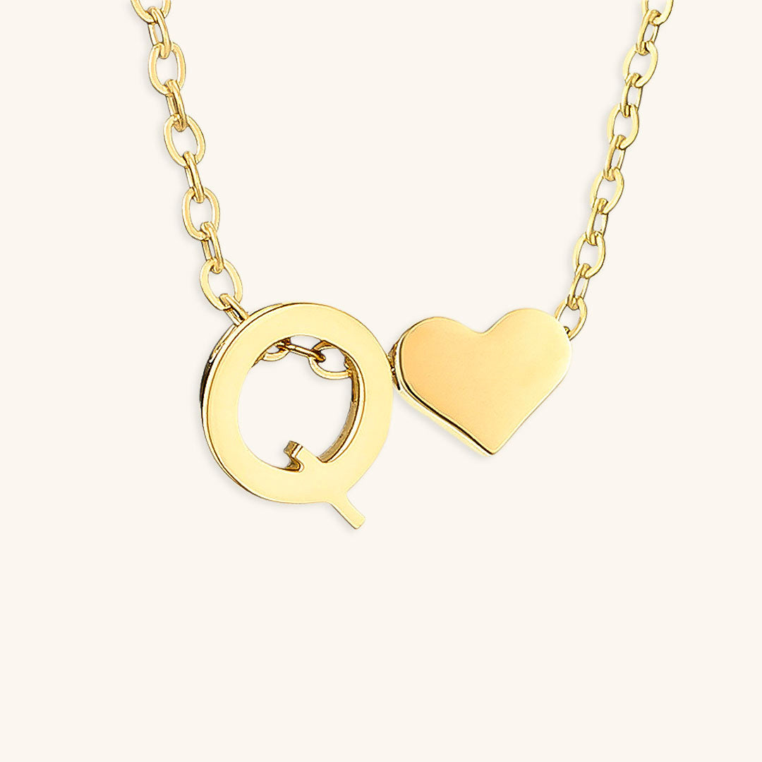 Ria Initial Letter Gold Halskette