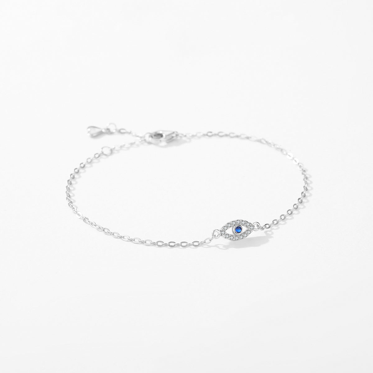Rhoda Evil Eye Armband- Silber und Rhodium plattiert