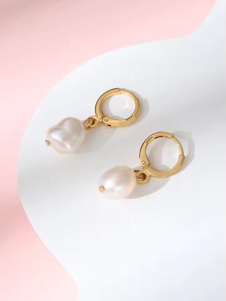 Samia Ohrringe - Gold und Perlen