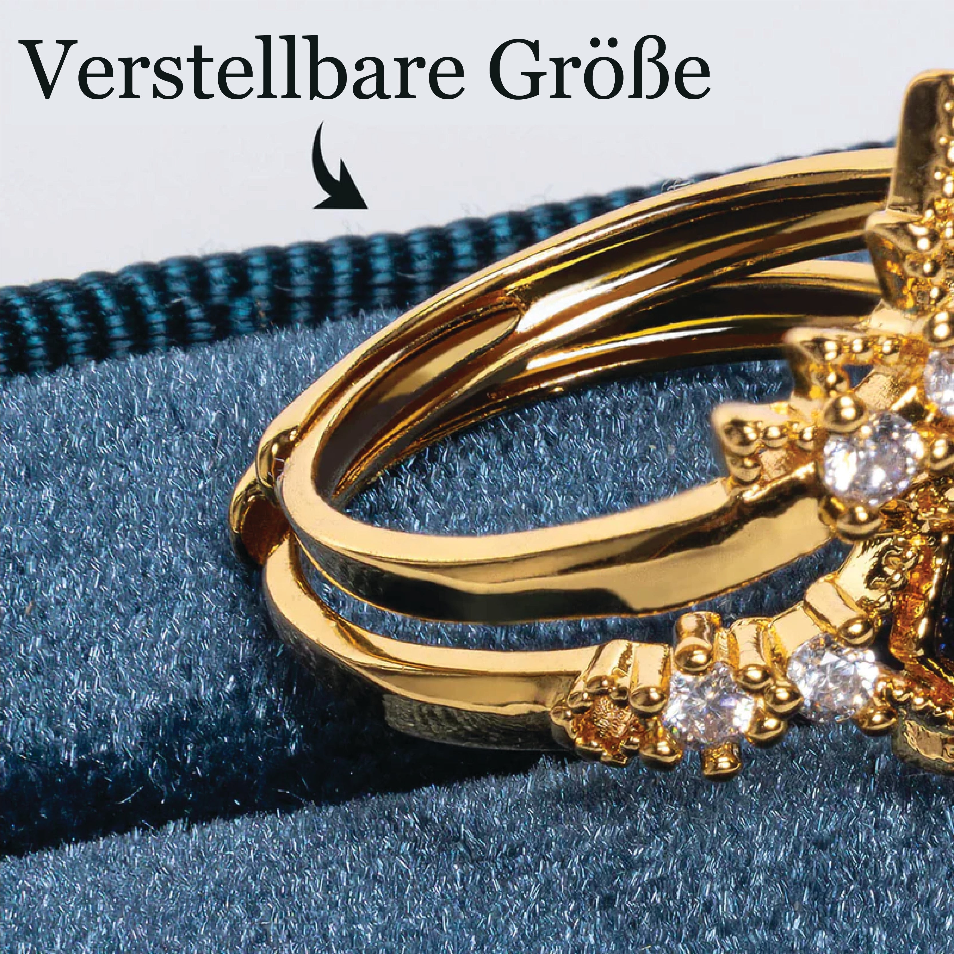 Sternennacht-Ring-Set – Verstellbares Himmlisches Design